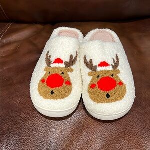 Cozy Rudolph Reindeer Slippers